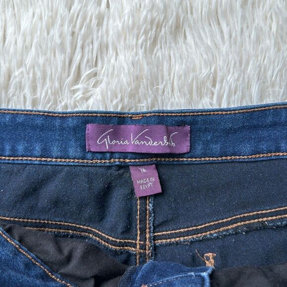 Gloria Vanderbilt Straight Leg Dark Wash Jeans Size 16 - Picture 4 of 6